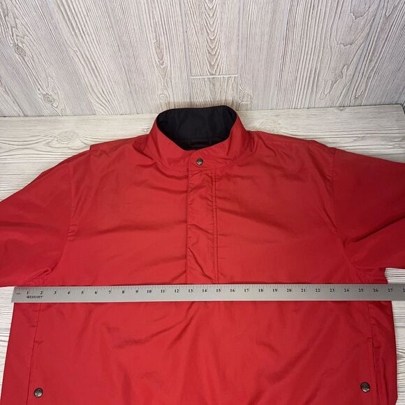 Dryjoys By Footjoy 1/2 Zip Rain Jacket Shirt Short Sleeves Men's Size Large Red - Picture 11 of 12